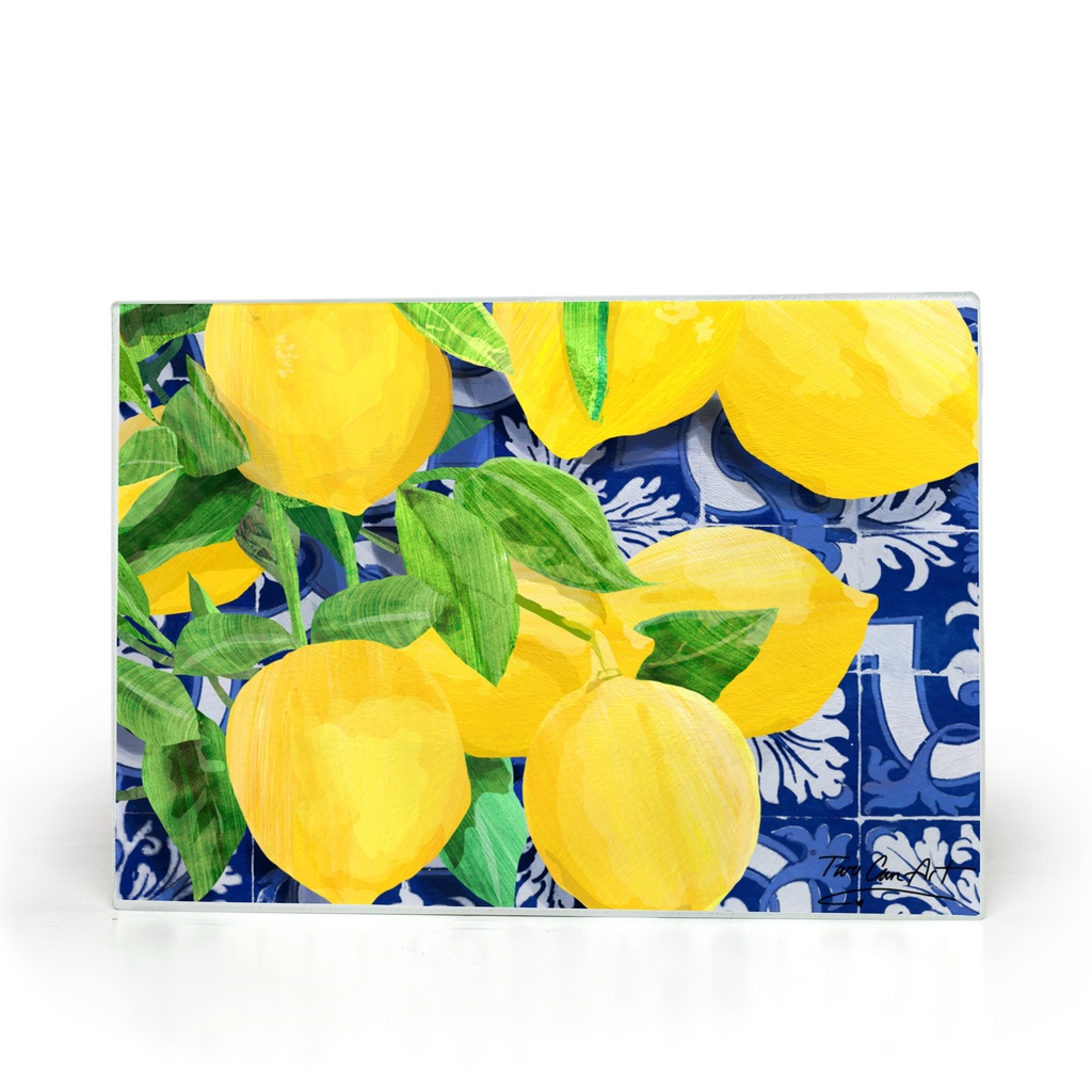 Lemon Tiles Glass Cutting Boards Two Can Art